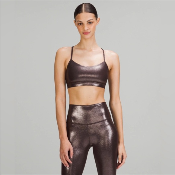 Lululemon Yoga Align Leggings w/ Flow Y Bra Nulu Set in Shine Brown - Picture 2 of 5